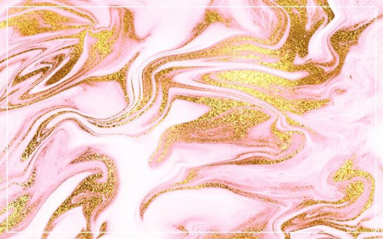 Розовый мрамор с золотыми прожилками